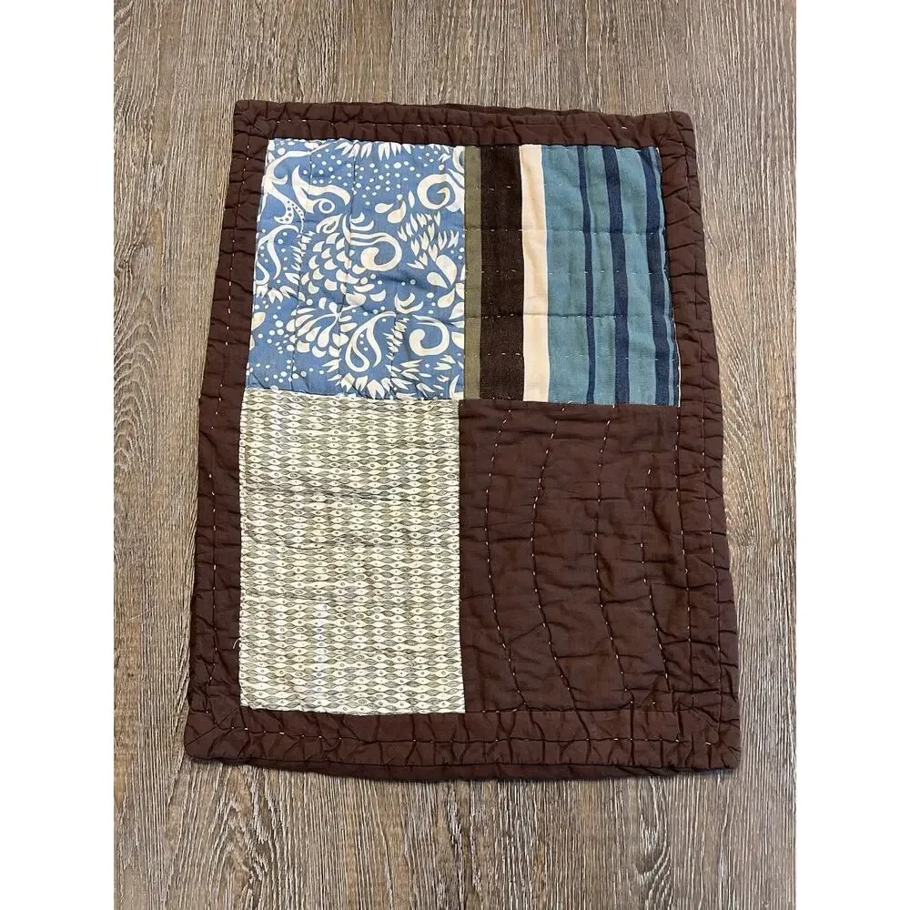 Pottery Barn Teen Patchwork Quilted Standard Pillow Cover Sham 20x26 Boho